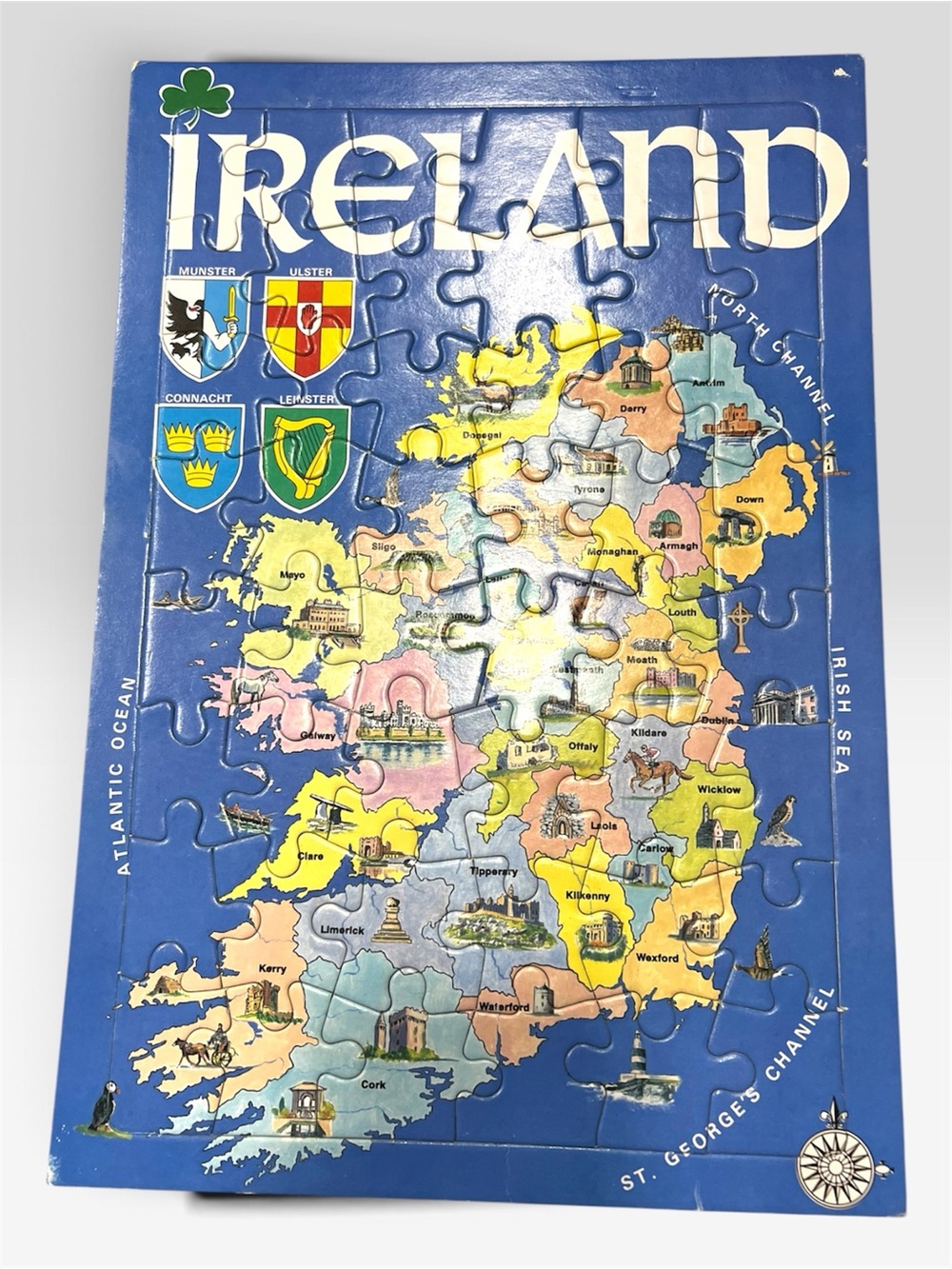 Vintage Ireland Map Puzzle